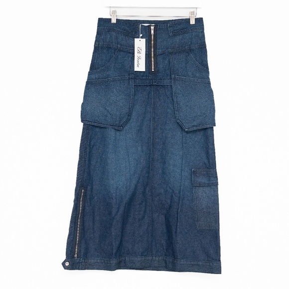 EB Denim - Modular Denim Cargo Skirt. - Picture 2 of 8